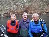 Catalina May 2005.  Bob Wilson, LLoyd, and Gay Ostarello on the Bottom Scratcher